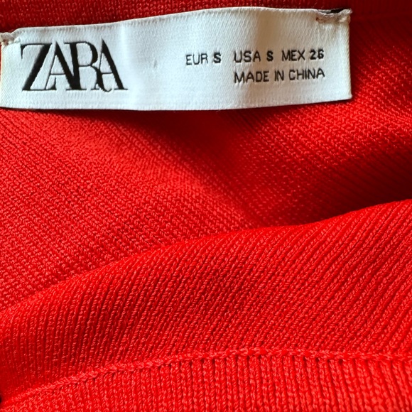 Zara Red Dress - One Sleeve long dress - size Small - Picture 4 of 5